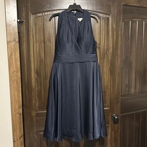 Navy Knee Length Bridesmaid Dress - Mercy